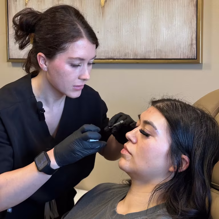 Professional lip flip treatment with neuromodulator injections in Scottsdale